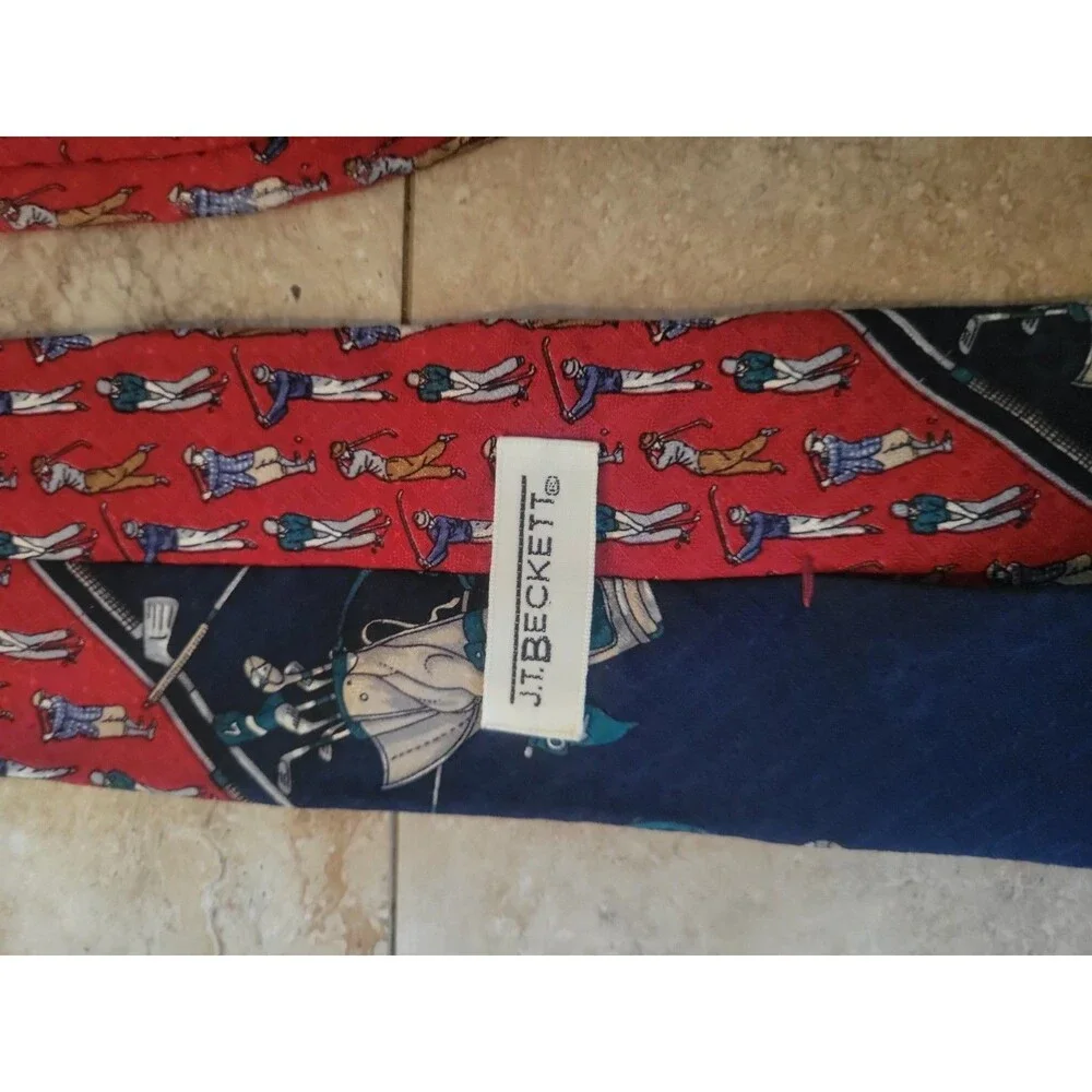 Golf Golfers Sporty Active Multicolored Tie